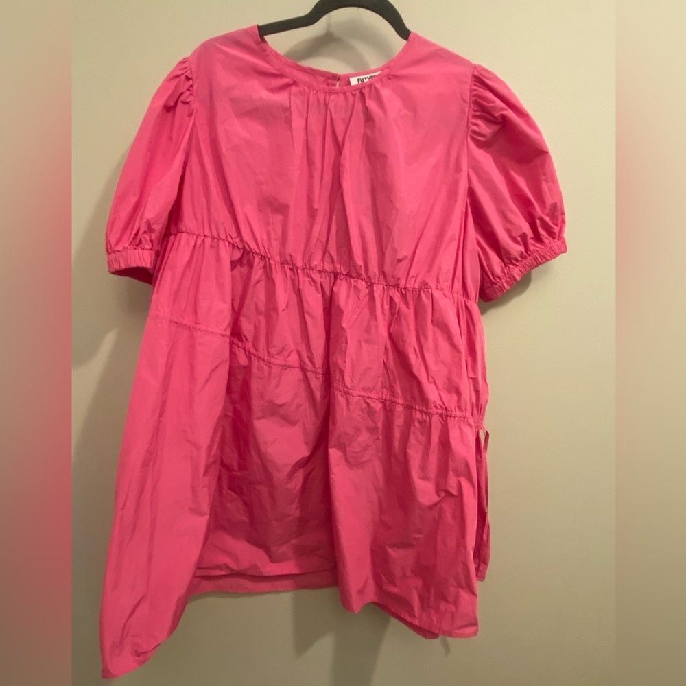 Ruched Detail Poplin Dress